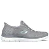 Image de Skechers Summits Dazzling Haze 149937-GYMT   Chaussures femme grises lacets semelle mémoire