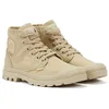 Image de Baskets PALLADIUM PAMPA HI Homme - Safari/Blanc - Toile - Semelle crantée