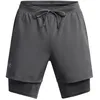 Image de Under Armour Short Launch 5 2-in-1 gris foncé   short de running respirant