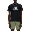 Image de T-shirt col rond droite New Balance noir - Manches courtes - Coton - Adulte - Mixte