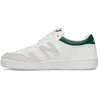Image de Basket New Balance BB480 - Réf. BB480-LKD - Blanc Beige Vert - Tige en cuir - Fermeture à lacets - Contrefort