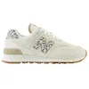 Image de Baskets New Balance - WL574 Blanc - Talon plat - Cuir - Bout rond