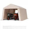 Image de Abri de Jardin-VEVOR-305x458 cm-Tente de Rangement-avec Double Porte à Fermeture Éclair Enroulable-Abri de Stockage Portable