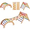 Image de Kit Triangle dEscalade Montessori-VEVOR-5-en-1-Enfants Bois Grande Taille-Intérieure Triangle-Rampe Arc-Tout-petits 1-3 Ans-Coloré