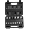 Image de Coffret Douilles à Chocs 3/8 pouce Métrique 7-20 mm-VEVOR-Kit pour Clé à Cliquet 14PCs-pour la Réparation Automobile Atelier