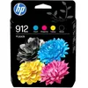 Image de HP 912 Pack de 4 cartouches dencre noire cyan jaune et magenta authentiques (6ZC74AE) - Pour HP OfficeJet Pro 8010 8020