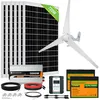 Image de 1120W 24V kit solaire eolien système hybride:400W éolienne+6x120W panneau solaires mono+3000W 24V onduleur+2x100AH Lifepo4