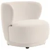 Image de Fauteuil en tissu bouclette écru - Ester