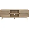 Image de Meuble TV 2 portes couleur chêne 160 cm - Tivoli