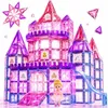 Image de Jeu de construction magnétique - KUKUFUN - KUKUFUN - 154 pièces - poupée princesse & maison - multicolore