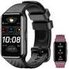 Image de Montre Connectée Sport- Blackview - 2 Bracelets - Compatible avec Android iOS Huawei Xiaomi Samsung - Noir