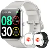 Image de Blackview Montre connectée homme Femme avec Appels Bluetooth 3 Bracelets Gestion de la santé Étanche 5MGris