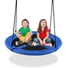 Image de GOPLUS Balançoire Nid dOiseau Rond en Tissu Oxford et PP Ø 100 cm Hauteur 100-160 CM Charge Max 150 kgpour Enfant/AdulteBleu