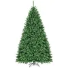 Image de COSTWAY Sapin de Noël Artificiel 225CM à Charnière avec Support Métallique2254 Branches Sapin Douglas PVC Décoration de Fête Vert