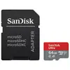Image de SanDisk Ultra microSD UHS-I U1 64 Go 140 Mo/s + Adaptateur SD (SDSQUAB-064G-GN6IA)