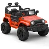 Image de Baloveby Voiture Électrique 5 km-h Vitesse 2 LED Musique USB Télécommande Véhicules Électrique pour 3-8 Ans Enfants-Rouge