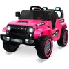 Image de Voiture Electrique 12V Pour Enfants Avec Télécommande 24 G Bluetooth Musique Klaxon et LED Phares Pour Enfants 3+ Ans - Rose