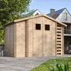 Image de Abri de jardin bois 353 m² + 097 m² + 097 m² TIMBELA M389 - I206 x L328 x H218 cm