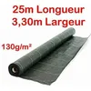 Image de Toile Bache de paillage tissée - Anti-Mauvaises Herbes - Largeur 33m - Longueur 25m - Vert