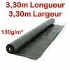 Image de 130g/m2 Toile Bache de paillage tissée Anti-Mauvaises Herbes Largeur 33m Longueur 330m