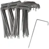 Image de Lot de 250 Agrafes de fixation Métal pour toile de paillage ou géotextile avec pointes biseautées 24cmX9cmX4cm / Spécial sol dur