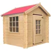 Image de Cabane en Bois pour enfant TIMBELA - 113x111 cm - Ep. 13 mm - Pin / épicéa - M570R-1