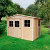Image de Abri de jardin en bois 6 m² TIMBELA - Pin / épicéa - Ep.17 mm - Plancher NON inclus - Construction de Panneaux - M334