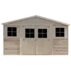 Image de Abri de jardin en bois - TIMBELA - 516x424 cm - Construction de Panneaux - Ep. 17 mm