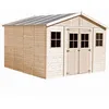 Image de Abri de jardin en bois 16 m² TIMBELA - 418 x 420 cm - Plancher inclus - Construction de Panneaux - M330+M330G