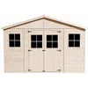 Image de Abri de jardin en bois 12 m² TIMBELA - 418 x 318 cm - Ep. 17 mm - Construction de Panneaux - Plancher inclus - M331+M331G