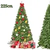 Image de Sapin de Noël Artificiel 225CM COSTWAY - Ouverture Automatique des Branches - Support en Métal - 1346 Branches - Décoration de Fête