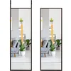 Image de COSTWAY Miroir Mural Miroir Porte Suspendu HD avec Crochets de Suspension Réglables en Hauteur pour Chambre Salon et Entrée