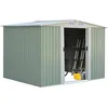 Image de Abri de Jardin en Metal 527m² - GOPLUS - 2 Portes Coulissantes/4 Fenêtres - Toit en Pente/Bouches dAération - Cabane à Outils