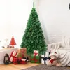Image de COSTWAY Sapin de Noël Artificiel 180cm Aiguilles en PVC en Epicéa avec Support en Métal pour Maison Magasins et Hôtels Vert