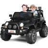 Image de DREAMADE 4x4 Voiture Électrique Enfant 2 Places Véhicule Électrique avec Télécommande LED Musique USB Coffre de RangementNoir