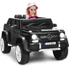 Image de GOPLUS Voiture Electrique 12V pour Enfants Benz G650-S avec Télécommande 24GLumières LEDPhareDémarrage/Frein Progressif Noir