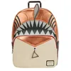 Image de Sac à dos - LOUNGEFLY - Crunchyroll - Motif Chainsaw Man - Détails 3D - Brille dans le noir