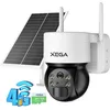 Image de Xega Caméra Surveillance 4G LTE avec Carte SIM 2K - 24/7 Enregistrement Détection Humaine/Mouvement Suivi Auto Spotlight Sirène