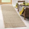 Image de Safavieh - NF114A-26 - Natural Fiber Collection NF114A Tapis Estival en jonc de mer tressé Naturel et Beige (76 x 18 m)