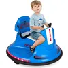 Image de GOPLUS Auto Tamponneuse pour Enfants 6V avec TélécommandeRotation à 360 DegrésLumières LED2 Modes de ConduiteBleu