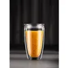 Image de Set 2 gobelets BODUM - Pavina To Go - Double paroi plastique - Couvercle hermétique - 40 cl - Transparent