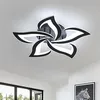 Image de DELIPOP Plafonnier LED moderne 60W 6000K Lampe de Plafond Noir pour salon chambre cuisine salle à manger5 Lumières acrylique60 cm