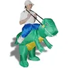 Image de Déguisement dexplorateur à dos de dinosaure pour soirée à thème - Adulte - Beige - Tissu - Gonflable