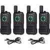 Image de Retevis RB645 Talkie Walkie Mini Rechargeable Radio Bidirectionnelle Portable PMR446 VOX USB C Dual PTT Radio Squelch (4 Pcs)