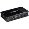 Image de Switch USB - Trendnet - TK-U404 - Noir - USB 3.2 Gen 1 - Témoin LED - 8 Ports USB A