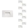 Image de Balise LED saillie 3W 220V 120° BLANC IP44 pour Escalier (Pack de 10) - Blanc Neutre 4200k - 5500k Silumen