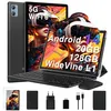 Image de DEERTIME Tablette Tactile 10.1  - Android 15 - 30GO RAM +64GO ROM (512GO TF) - Widevine L1 - Octa-Core - 6000mAh (Noir)