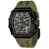 Image de Montre Bracelet Tsar Bomba TB8204Q38 - CHRONO QUARTZ PVD NOIR SILICONE KAKI
