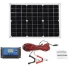 Image de Kit photovoltaïque - GXU - Panneau solaire 20W flexible - Contrôleur solaire 10A - Pour camping-car et caravane