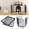 Image de Barrière de Sécurité YINQ® 240cm Noir - Enfant - Métal - Pivotante - Réglable